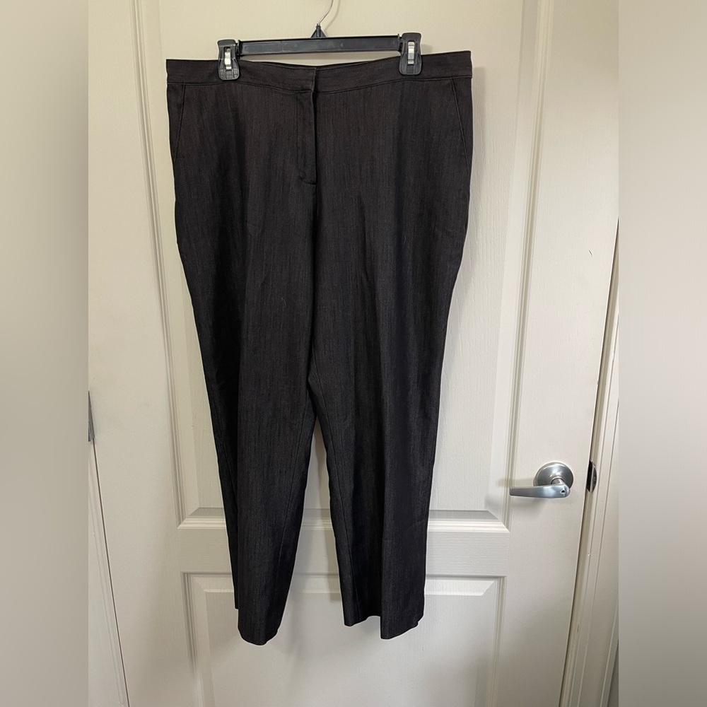Ruby Rd. Petite Women's Dark Gray Dress Pants Size 16 Workwear Stretch (sku371)